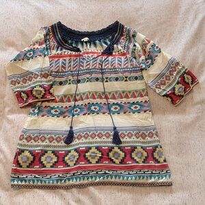 Tribal print Swim coverup